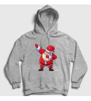 Presmono Unisex Gri Dabbing Noel Baba Santa Claus Yılbaşı Kapüşonlu Sweatshirt 269310tt (Gri)