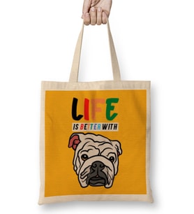 Funny Dog Lover Gift For Women Men Bez Çanta Uzun Saplı