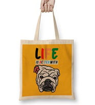 Funny Dog Lover Gift For Women Men Bez Çanta Uzun Saplı
