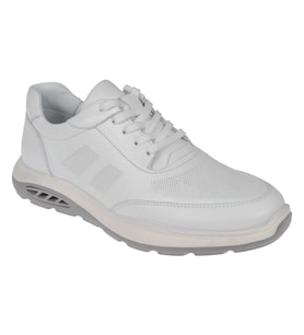 Pullman Hakiki Deri Erkek Spor Ayakkabı Sneaker MOD-5825 BEYAZ