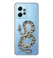 Redmi Note 12 4G Uyumlu Yılan Desenli Şeffaf Telefon Kılıfı