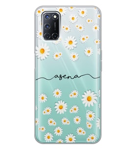 Oppo Papatyalar Tasarımlı Şeffaf Telefon Kılıfı