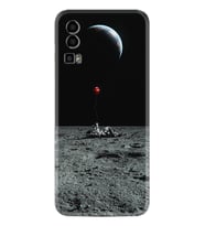 General Mobile GM 23 Kılıf Silikon Desen Özel Seri Astronoot Red Baloon 1608