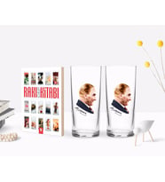 BK Home Renkli Baskılı Atatürk Temalı İkili Rakı Bardağı ve Rakı Cep Kitabı Hediye Seti-11 (Model 1)