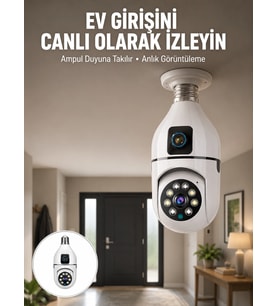 1080p Wifi Ampul Güvenlik Kamerası - Gece Görüş & Uzaktan Erişim Yeni Nesil