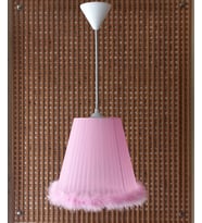 Ç-45 Pembe Organze Sarma Yatak Odası Çocuk Odası Genç Ve Bebek Odası Avize Aydınlatma Sarkıt (K.Pembe)