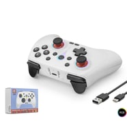 Bluetooth Gamepad Pc Ios Android Switch Ps3 Ps4 Uyumlu Rgb - Beyaz ND505W