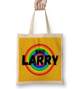 Larry Bird - Basketball gifts Vintage Retro Rainbow Quotes For BOYS AND Dad Bez Çanta Uzun Saplı