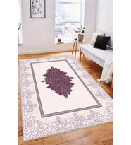 Pembe Mürdüm Klasik Göbekli Kaymaz Taban Dekoratif Halı MK69 - 100 x 160 cm