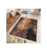 Rovigo Home Dijital Baskı Yıkanabilir Kaymaz Taban Salon Halısı RVG0417 (Kahverengi)