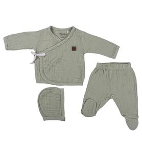 AD23462 Müslin Yenidoğan Bebek Takım 0-1/1-3 AY (Yeşil)