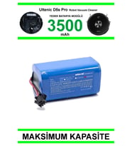Ultenic D5S Pro 3500mAh Robot Süpürge Bataryası - Gerçek Kapasite, Maksimum Güvenlik