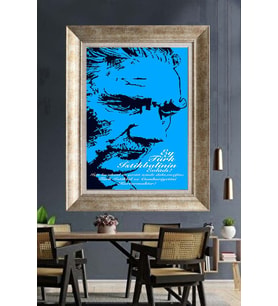 Gümüş Çerçeveli Atatürk Tablo za237