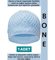 #Bone Su Sızdırmaz Esnek Yumuşak Silikon Havuz Deniz Yüzme Kulağa Su Geçirmez Büyük Beden Saç Bonesi