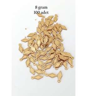Oya Abiye Bileklik Kolye Pleksi Metalik Plastik Pul Altın Renk 8 gram 100 adet - BNC490