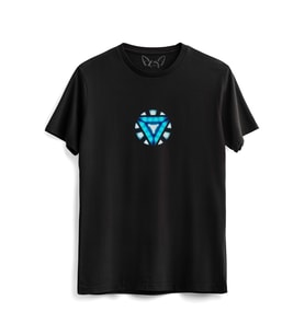Ironman Resimli Dijital Baskılı   Siyah Tshirt