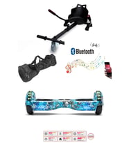 Citymate Elektrikli Kaykay Akıllı Denge Hoverboard + HoverKart + Çanta FULL LEDLİ EXTREM PAKET D20