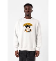 Dragon Ball Z Anime Goku Eating Ramen Beyaz Erkek 2ip Sweatshirt