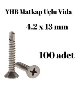 Matkap Uçlu Vida YHB 4.2x13 100'lü Paket