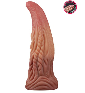Çift Katmanlı Platinyum Silikon Canavar Dildo 25 cm