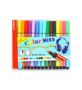 Stabilo Pen 68 Keçe Uçlu Kalem 15 Renk Mini Cd Asmalı 668 15 021