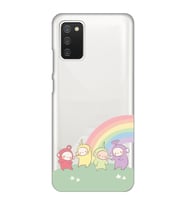 Samsung Galaxy A02S Uyumlu Teletubbies Desenli Şeffaf Telefon Kılıfı