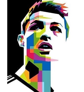 CR7 Sayılarla Boyama Seti 50x65 cm (Tuvale Gerili)