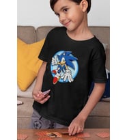 Sonic Baskılı Unisex Çizgi Film Çocuk Tişört (1-12 YAŞ)