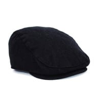 Erkek Şapka Siyah Kışlık Trend Flat Cap Yün Kasket (Antrasit)