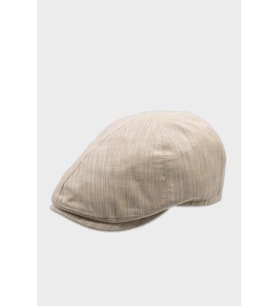 Erkek 6-Panel Şapka Premium Keten Bej Spor Kasket
