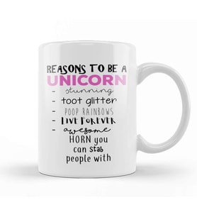 Reasons To Be A Unicorn Kupa Bardak Porselen