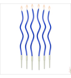 Spiral Krom MuM, 15 cm x 6 Adet - Mavi (STD)