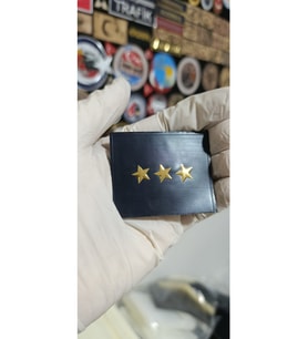 Jandarma Asayiş Yelek Için Yüzbaşı Lacivert 3D Tpu Minyatür Rütbesi, Yeni Tip Cırtlı, Standart Ölçü, (Çok Renkli)