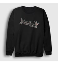 Presmono Unisex Siyah Logo V2 Judas Priest Sweatshirt 88549tt