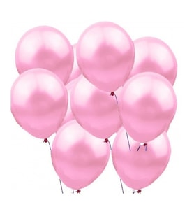 Party Marty Metalik Balon Pembe 100Lü