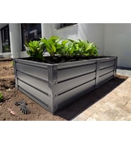 Biorfe Modüler Galvanize Yükseltilmiş Bahçe Bostan Sebze Yatağı 120x60x30 cm - Antrasit
