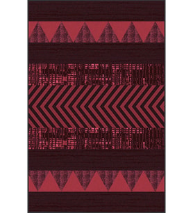 Eliana Home Baskılı, Yıkanabilir Kaymaz Taban Salon Halısı LNA0186-SD852 100x150 cm (Bordo)