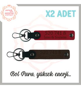 Kırmızı-Koyu Kahve, İsminize Özel Tasarım Manevi Güç Veren Özel Hediye 520 741 8 Başarı Anahtarlık (Çok Renkli)