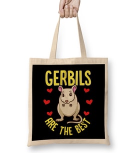 Gerbils Are The Best Awesome Gerbil Obsessed Bez Çanta Uzun Saplı