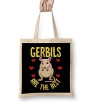 Gerbils Are The Best Awesome Gerbil Obsessed Bez Çanta Uzun Saplı