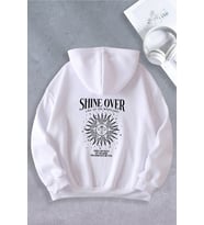 Unisex Kadın Erkek Skymoon Baskılı Oversize Sweatshirt 2İPLİK (Çok Renkli)