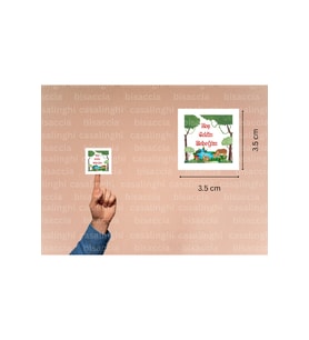 Hoş Geldin Bebeğim Etiketi Yeşil Ağaç Hayvanlı Mat Çıkartma Cute Sticker Kutlama 3.5 Cm (45 Adet)