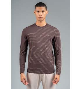 Maraton Regular Erkek Bisiklet Yaka Kahverengi Sweatshirt