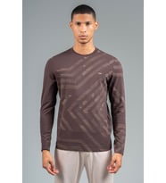 Maraton Regular Erkek Bisiklet Yaka Kahverengi Sweatshirt