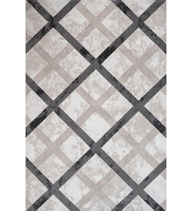 Dijital Kaymaz Yıkanabilir Antrasit Geometrik Salon Halısı Mutfak Halısı Koridor Halısı Yolluk 16110