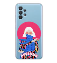 Samsung Pink And Leon Tasarımlı Şeffaf Telefon Kılıfı