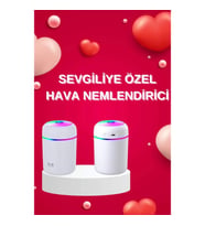 Mey İthalat® Sevgiliye Hediye Led Işıklı Hava Nemlendirici USB Şarjlı Sevgiliye Özel