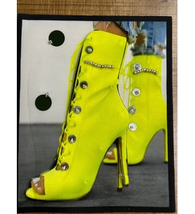 24X20 CM 3 BOYUTLU KABARTMA PAYET İŞLEME NEON YEŞİL ARMA APLİKE DİKİŞ
