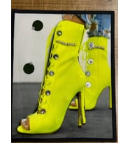 24X20 CM 3 BOYUTLU KABARTMA PAYET İŞLEME NEON YEŞİL ARMA APLİKE DİKİŞ