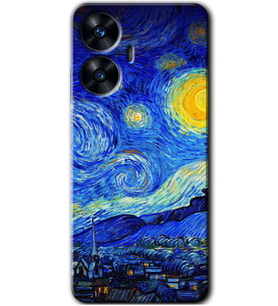 Realme C55 Kılıf HD Desen Baskılı Kılıf - Starry Night